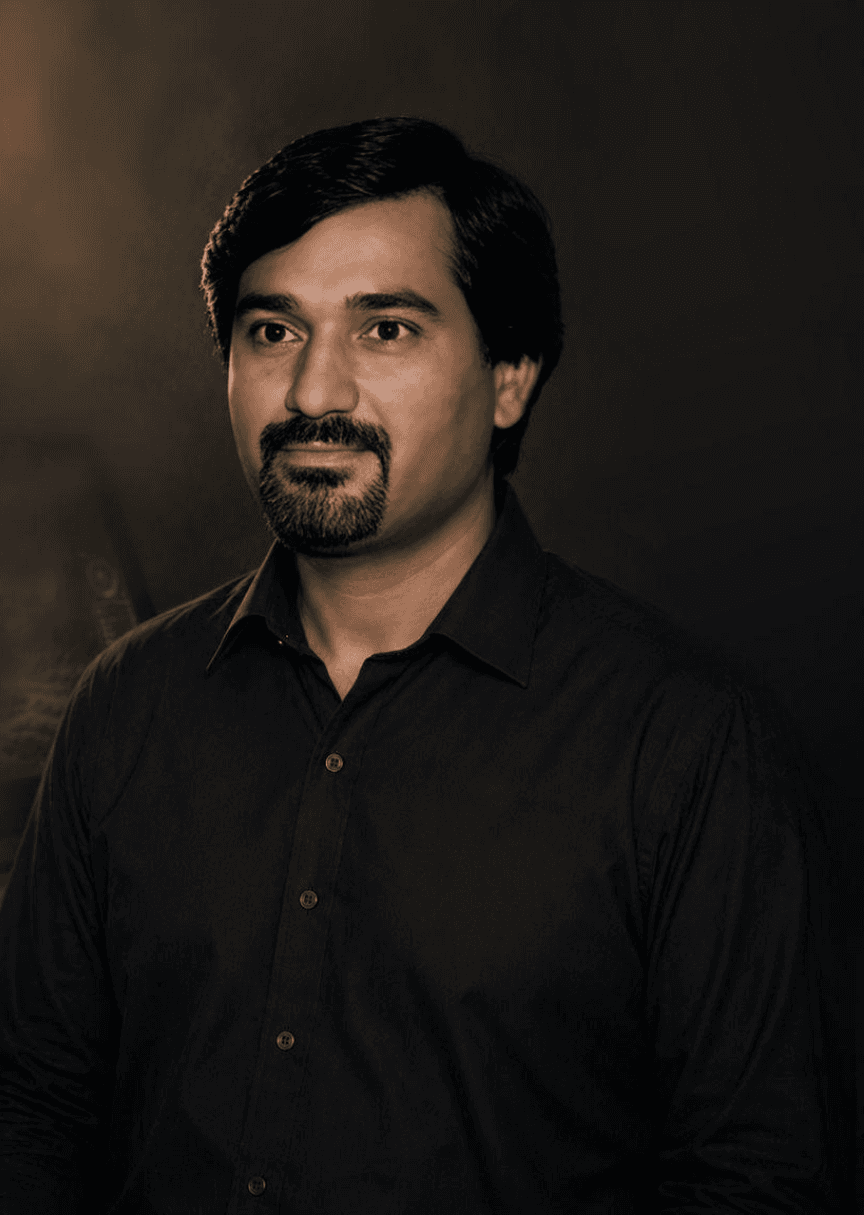 Portrait of Mudassar Ghaffar, founder of Atelier Mudassar